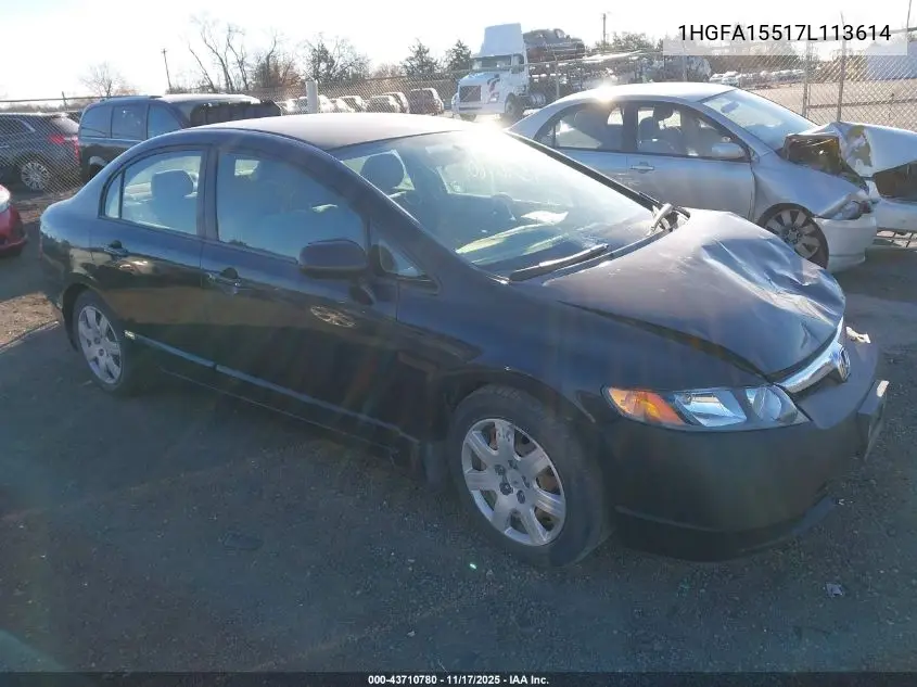 1HGFA15517L113614 2007 Honda Civic Lx