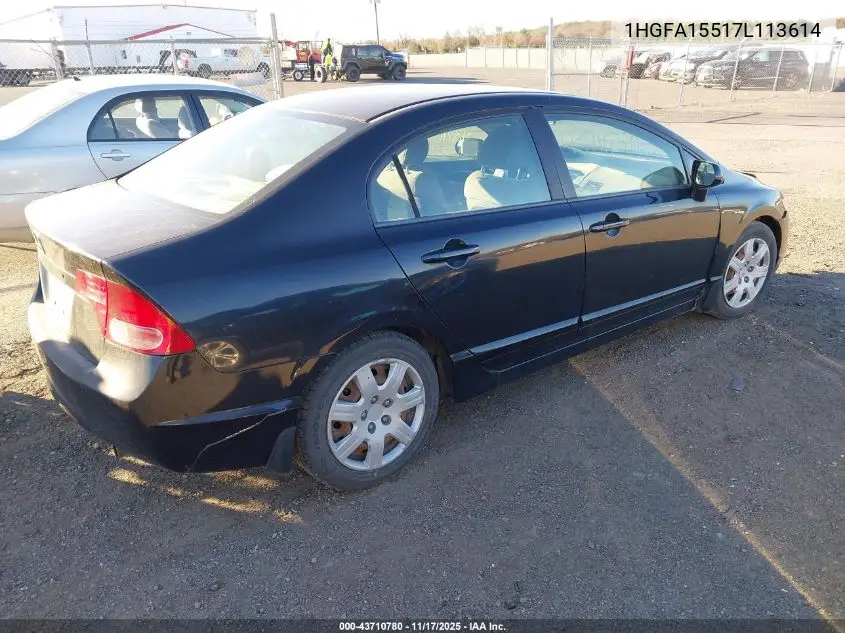1HGFA15517L113614 2007 Honda Civic Lx