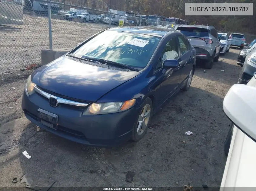 1HGFA16827L105787 2007 Honda Civic Ex