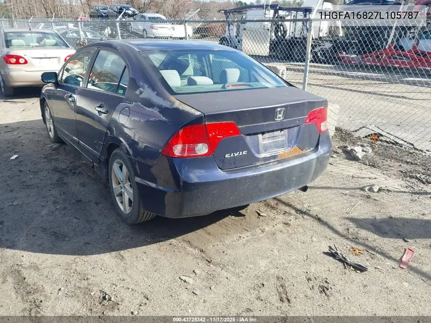 1HGFA16827L105787 2007 Honda Civic Ex