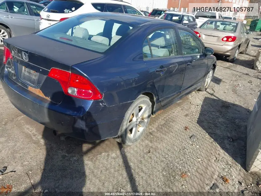 1HGFA16827L105787 2007 Honda Civic Ex
