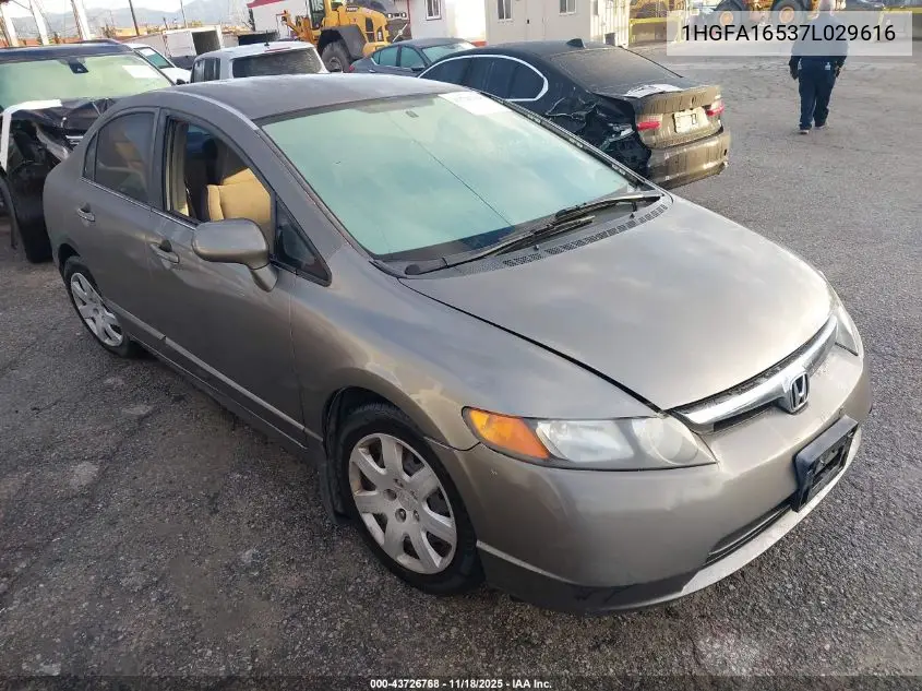 1HGFA16537L029616 2007 Honda Civic Lx