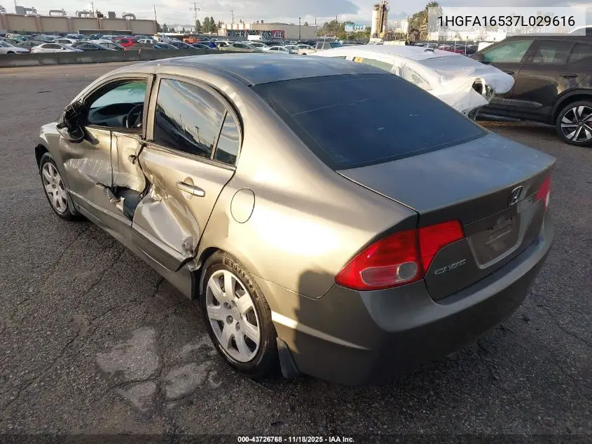 1HGFA16537L029616 2007 Honda Civic Lx