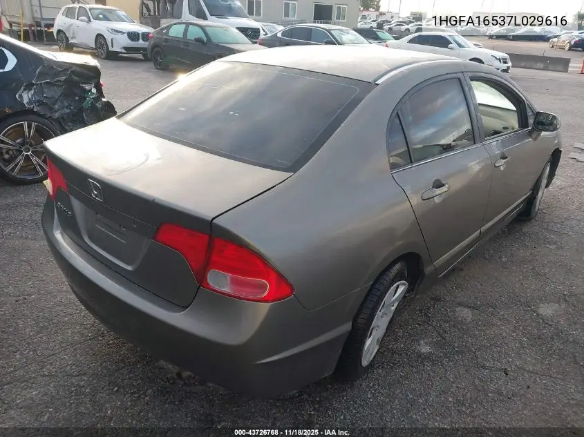 1HGFA16537L029616 2007 Honda Civic Lx