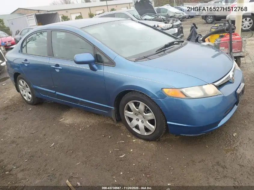2HGFA16527H512768 2007 Honda Civic Lx
