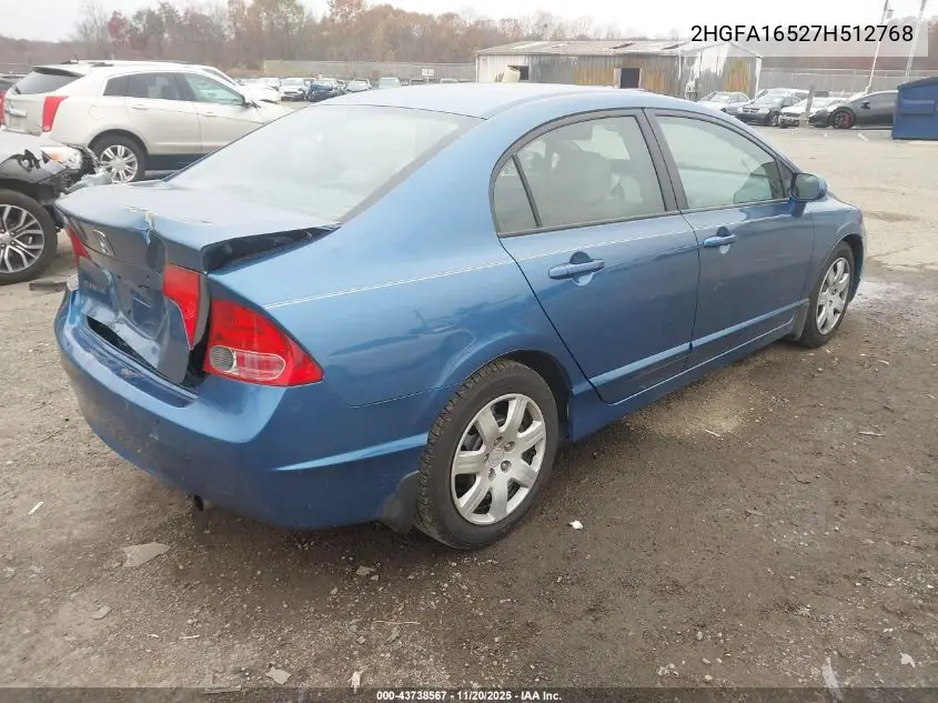 2HGFA16527H512768 2007 Honda Civic Lx