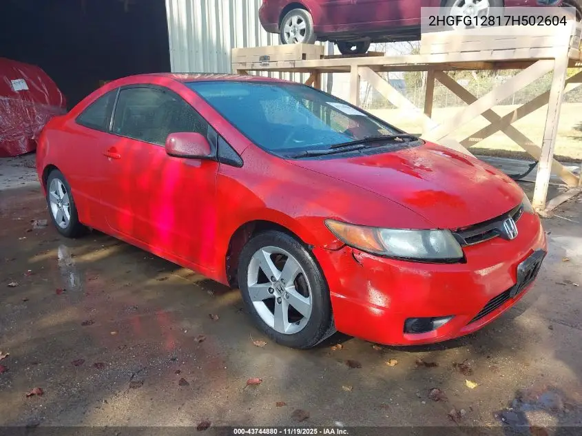 2HGFG12817H502604 2007 Honda Civic Ex