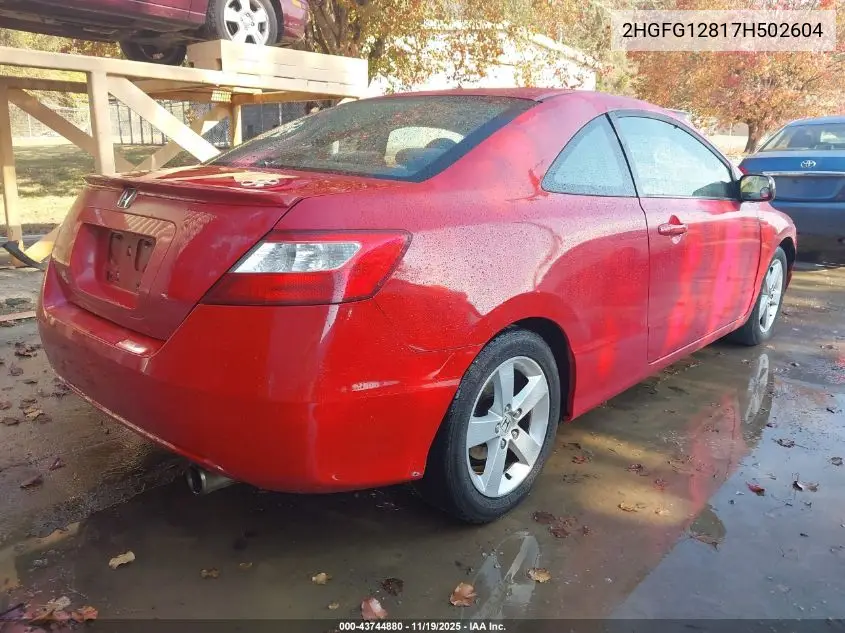 2HGFG12817H502604 2007 Honda Civic Ex