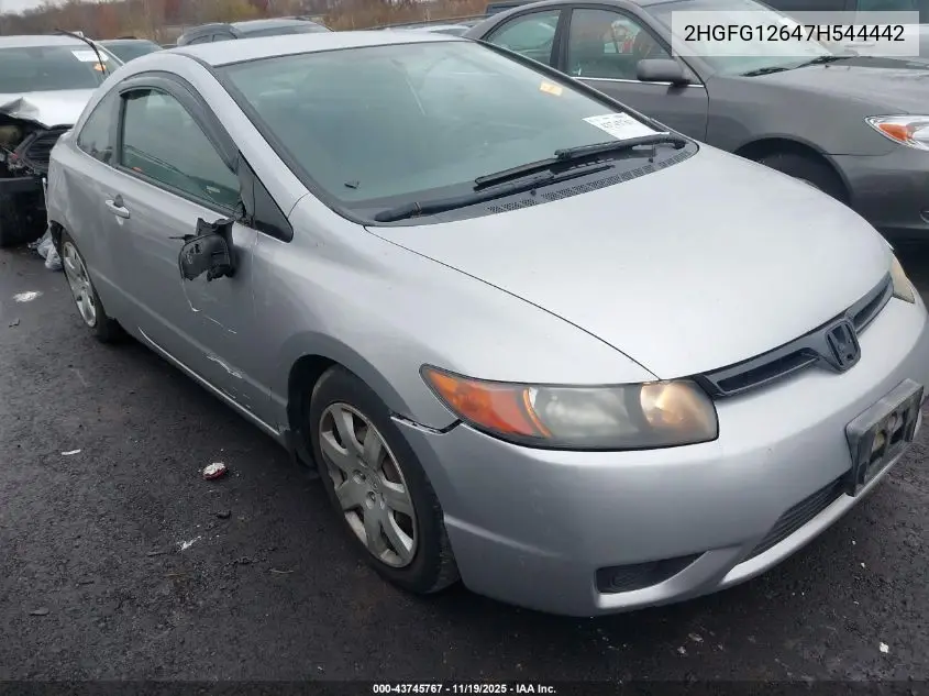 2HGFG12647H544442 2007 Honda Civic Lx