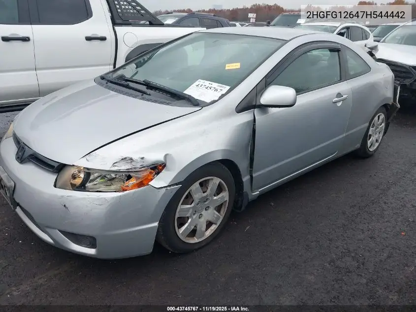 2HGFG12647H544442 2007 Honda Civic Lx