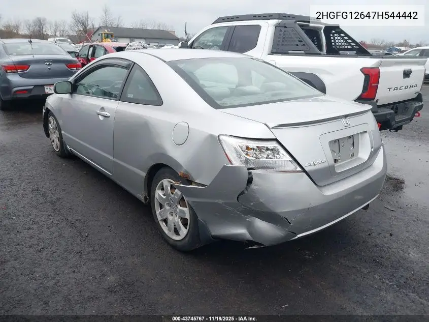 2HGFG12647H544442 2007 Honda Civic Lx