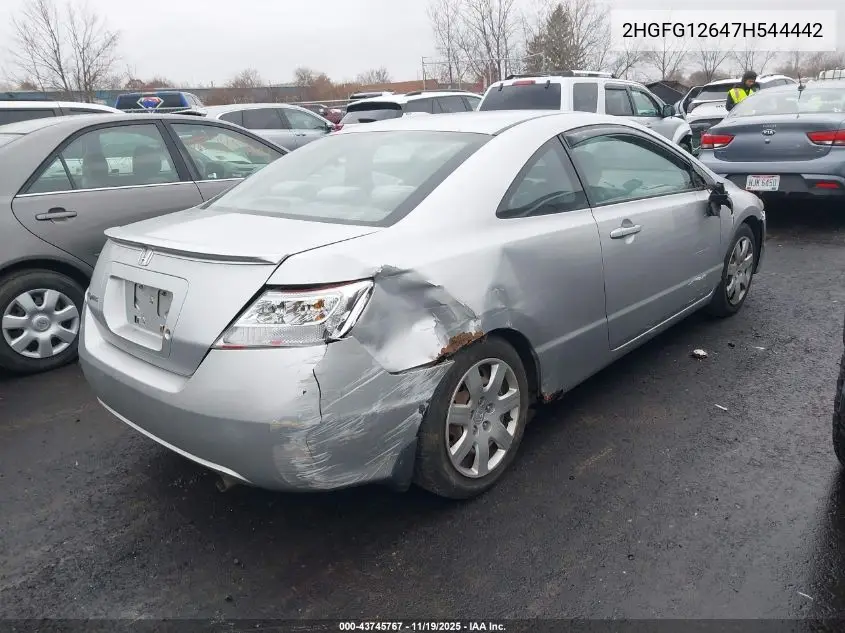 2HGFG12647H544442 2007 Honda Civic Lx