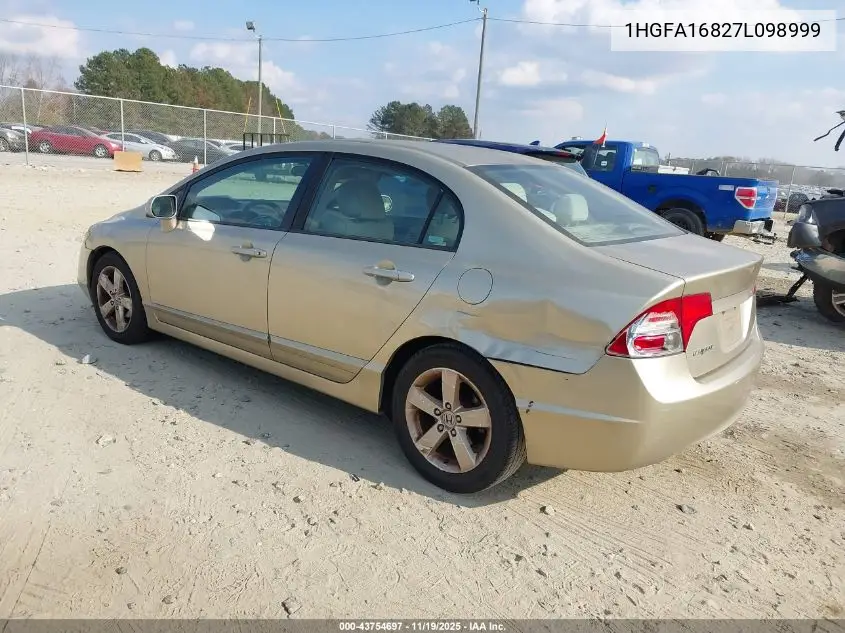 1HGFA16827L098999 2007 Honda Civic Ex