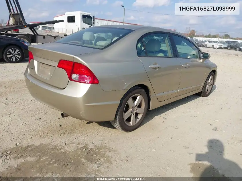 1HGFA16827L098999 2007 Honda Civic Ex