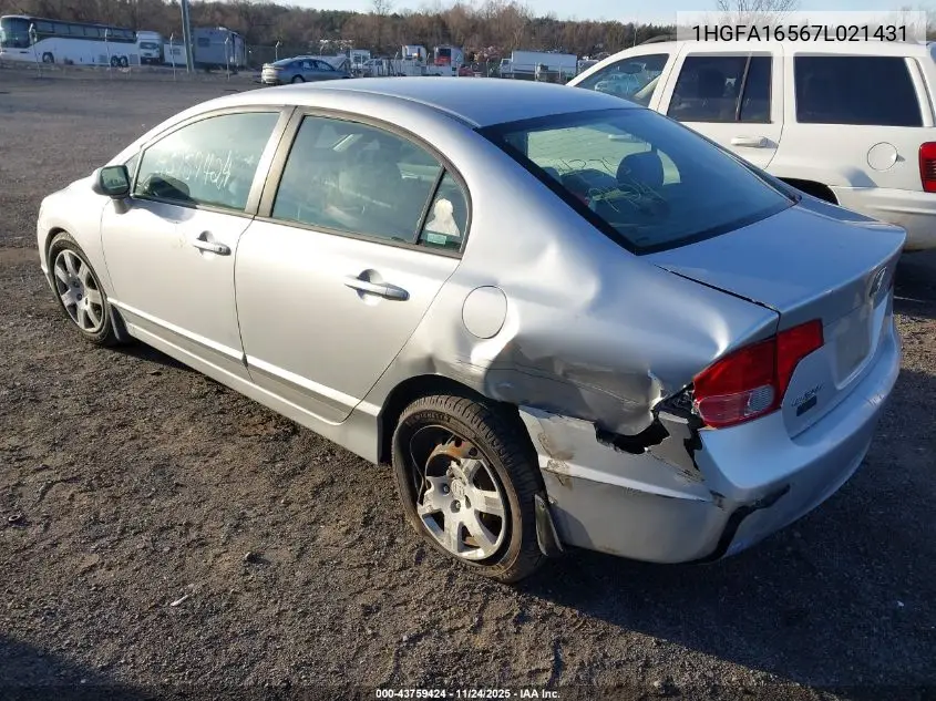 1HGFA16567L021431 2007 Honda Civic Lx