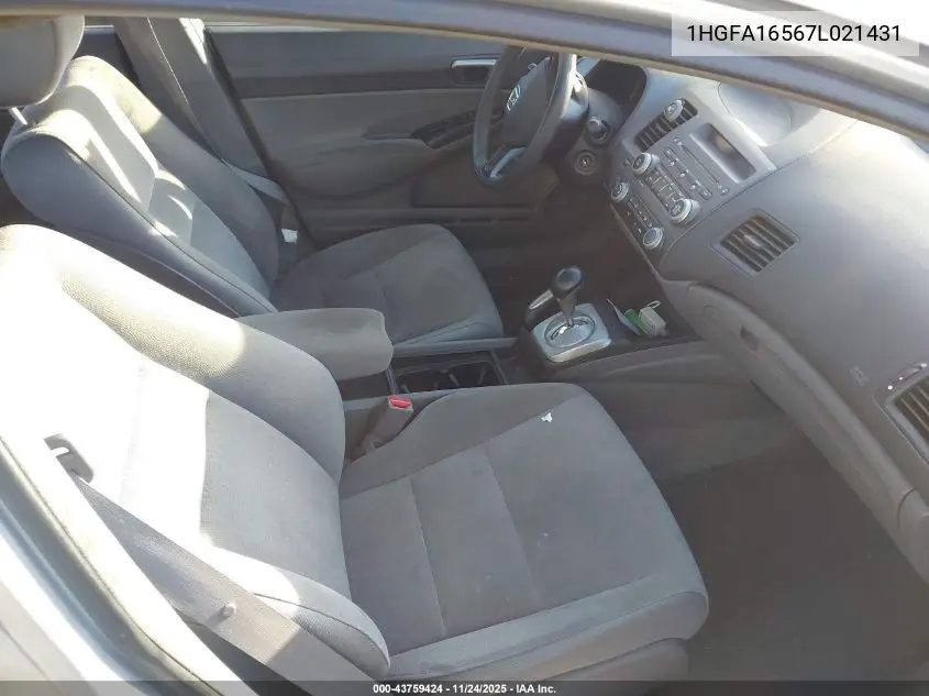1HGFA16567L021431 2007 Honda Civic Lx