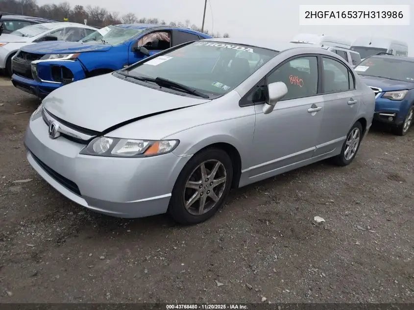 2HGFA16537H313986 2007 Honda Civic Lx