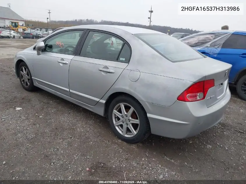 2HGFA16537H313986 2007 Honda Civic Lx