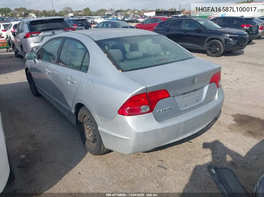 1HGFA16587L100017 2007 Honda Civic Lx