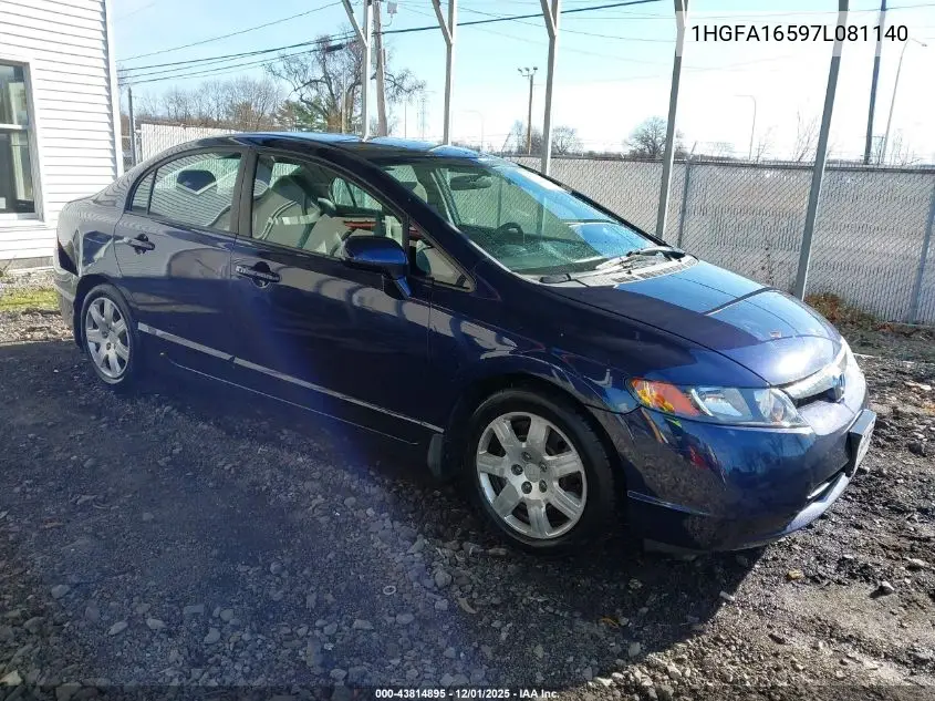 1HGFA16597L081140 2007 Honda Civic Lx