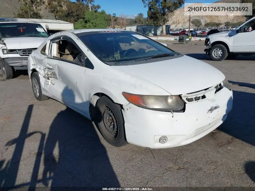 2HGFG12657H533692 2007 Honda Civic Lx