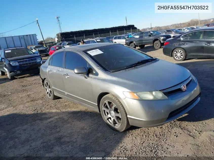 2HGFA55547H703522 2007 Honda Civic Si
