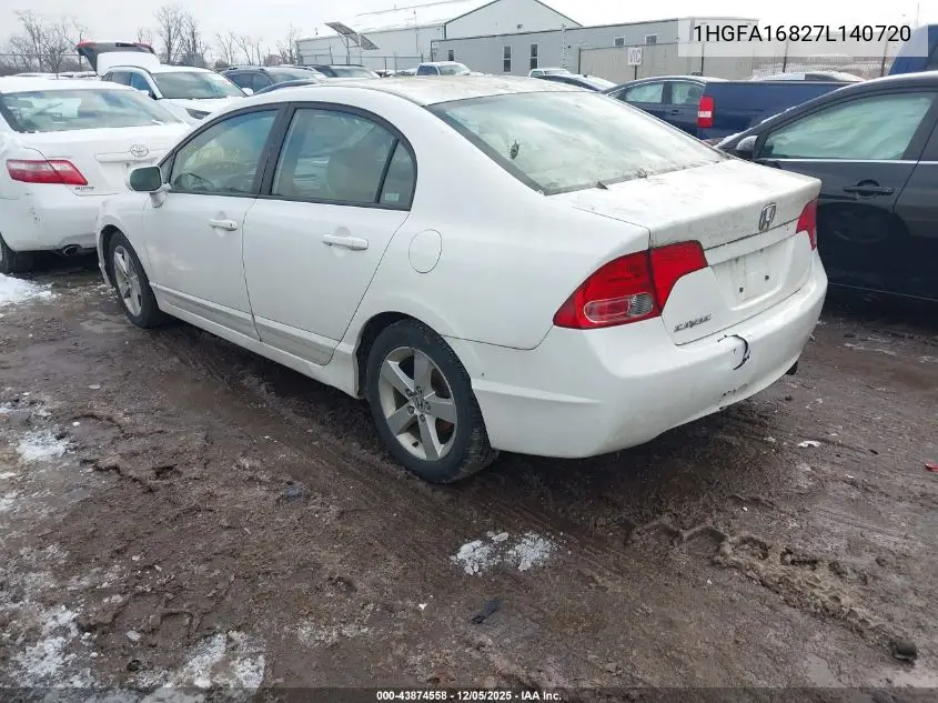 1HGFA16827L140720 2007 Honda Civic Ex