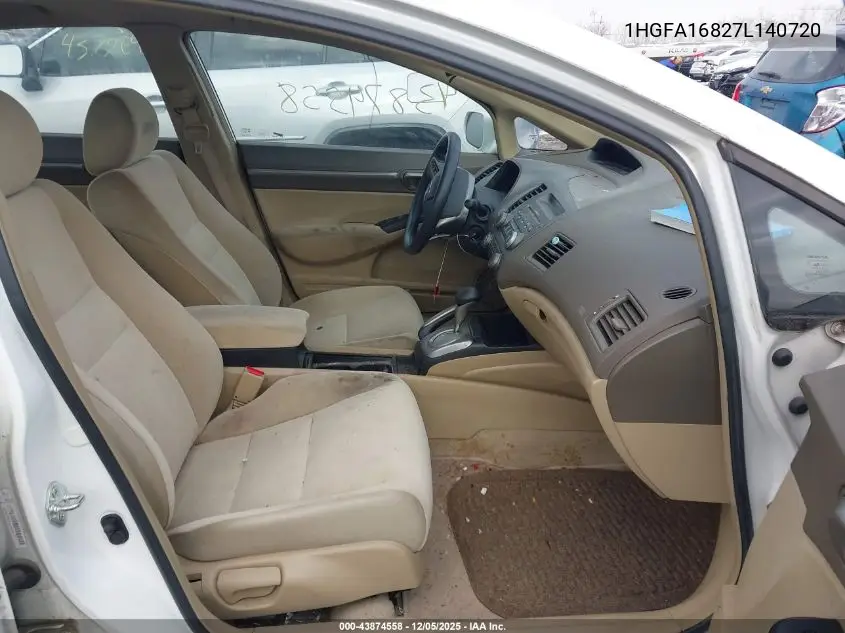 1HGFA16827L140720 2007 Honda Civic Ex