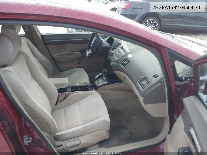 2HGFA16827H504146 2007 Honda Civic Ex