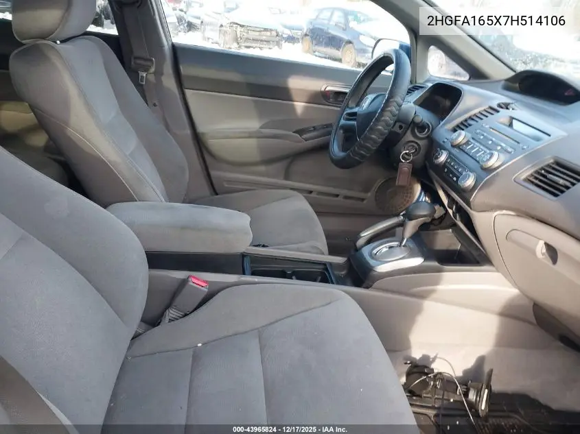 2HGFA165X7H514106 2007 Honda Civic Lx