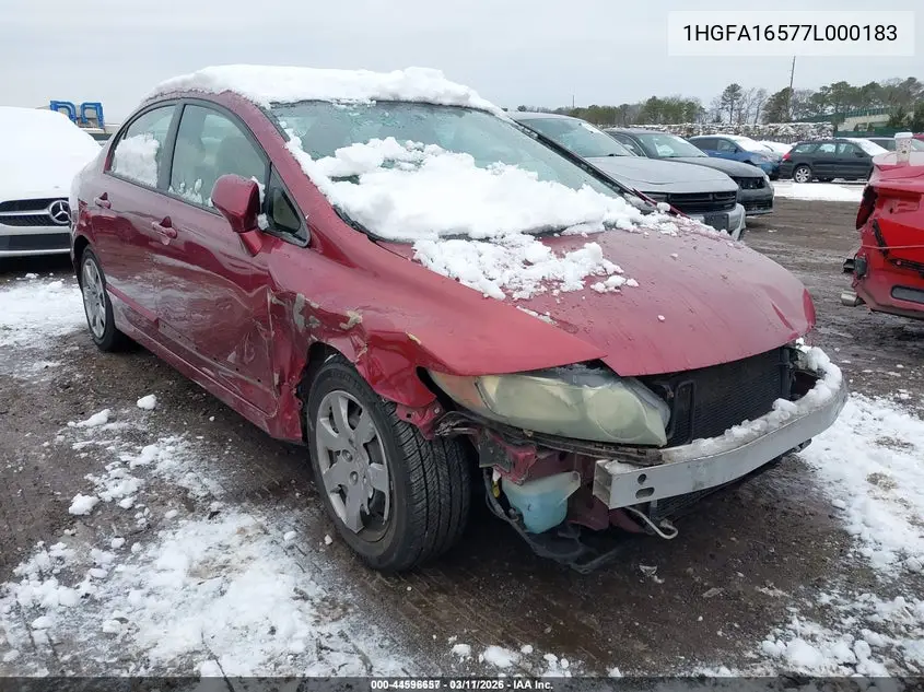 1HGFA16577L000183 2007 Honda Civic Lx