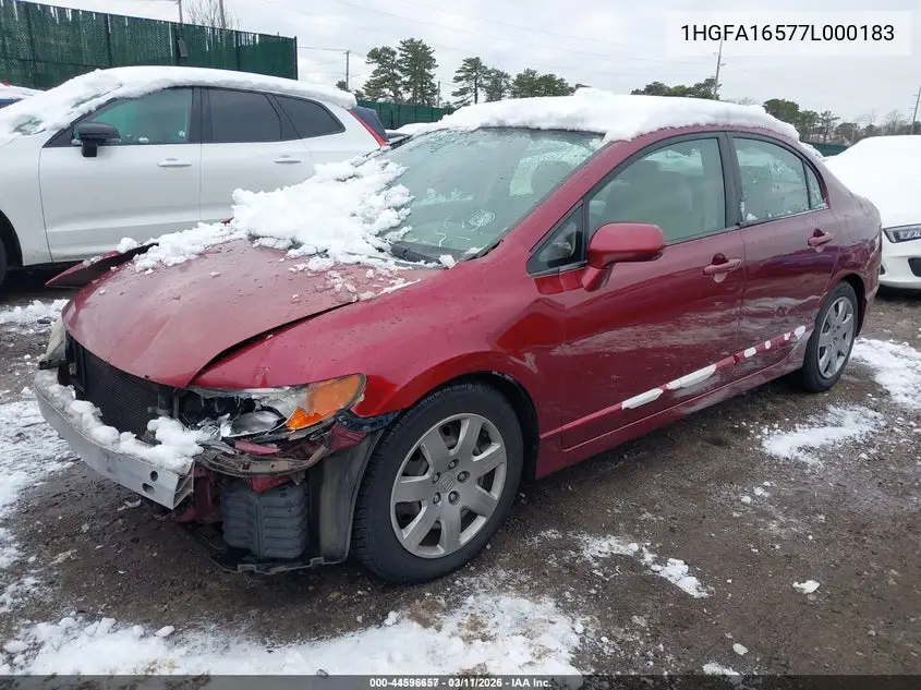 1HGFA16577L000183 2007 Honda Civic Lx