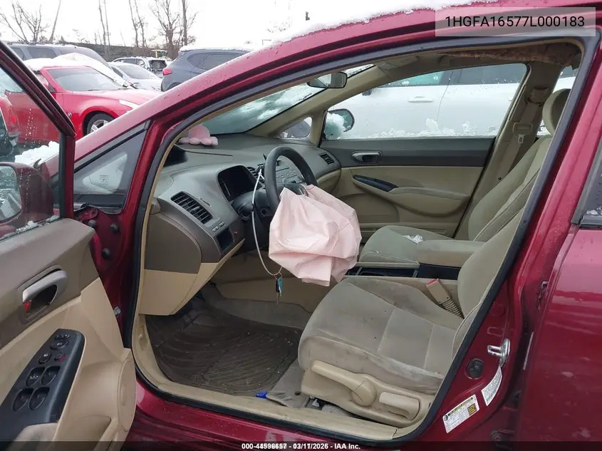 1HGFA16577L000183 2007 Honda Civic Lx