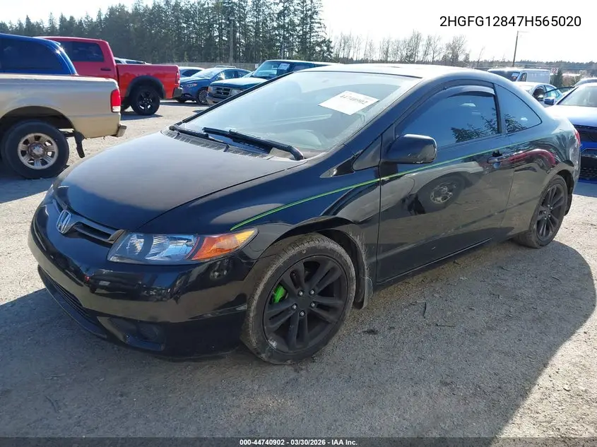2HGFG12847H565020 2007 Honda Civic Ex