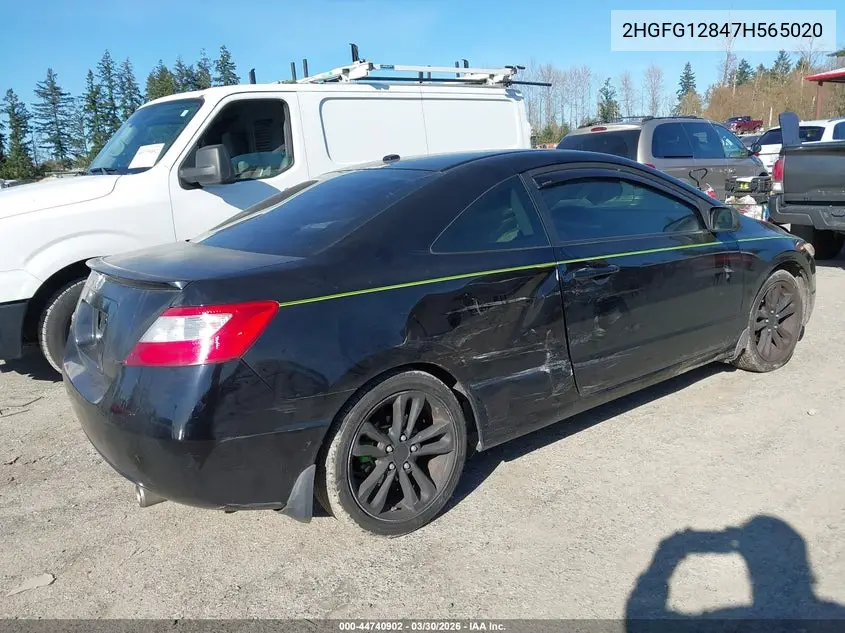 2HGFG12847H565020 2007 Honda Civic Ex
