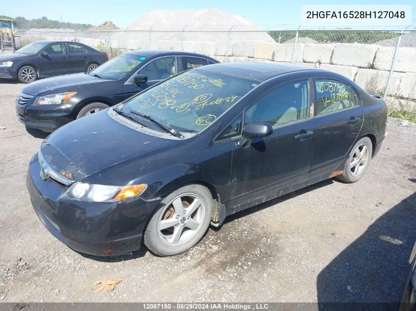 2008 Honda Civic Sdn VIN: 2HGFA16528H127048 Lot: 12087150