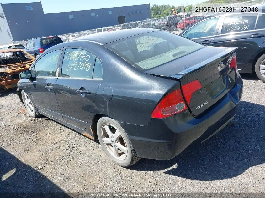 2008 Honda Civic Sdn VIN: 2HGFA16528H127048 Lot: 12087150