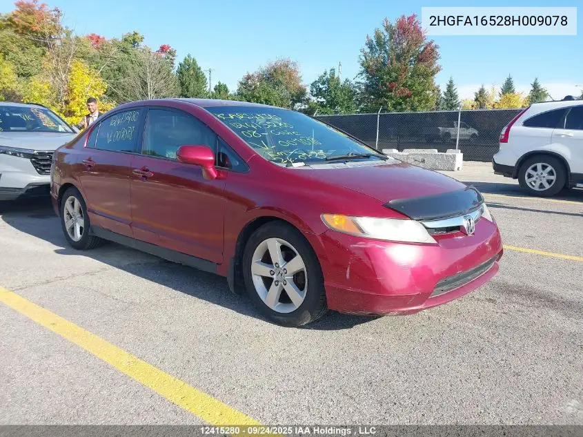2HGFA16528H009078 2008 Honda Civic Lx