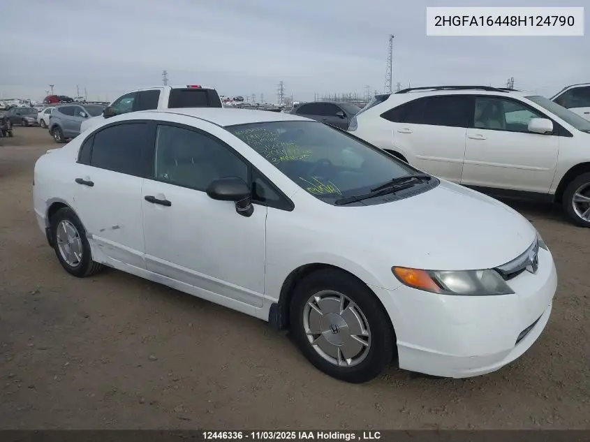 2HGFA16448H124790 2008 Honda Civic Dx-G