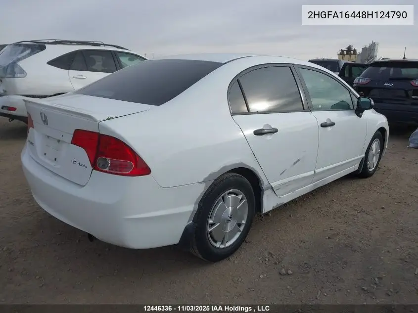 2HGFA16448H124790 2008 Honda Civic Dx-G