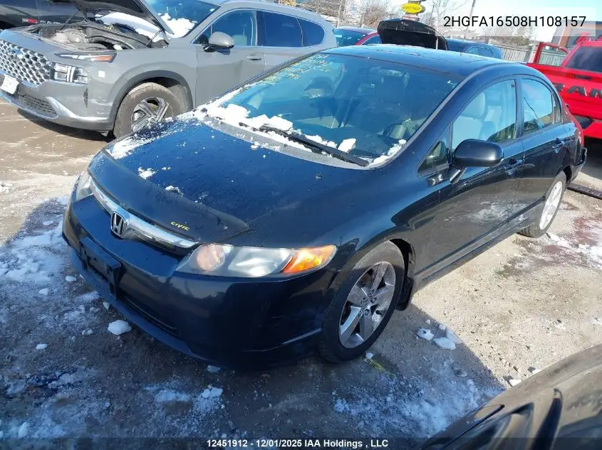 2HGFA16508H108157 2008 Honda Civic Lx
