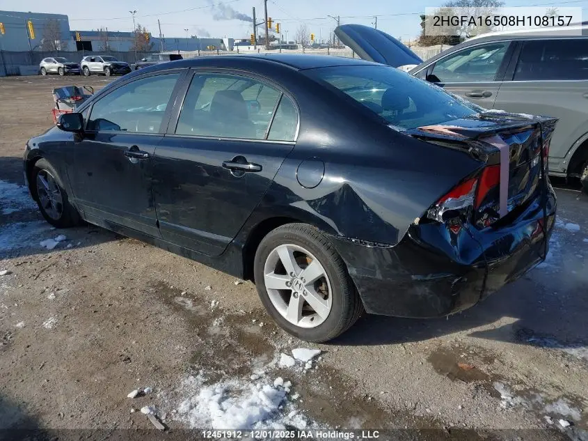 2HGFA16508H108157 2008 Honda Civic Lx