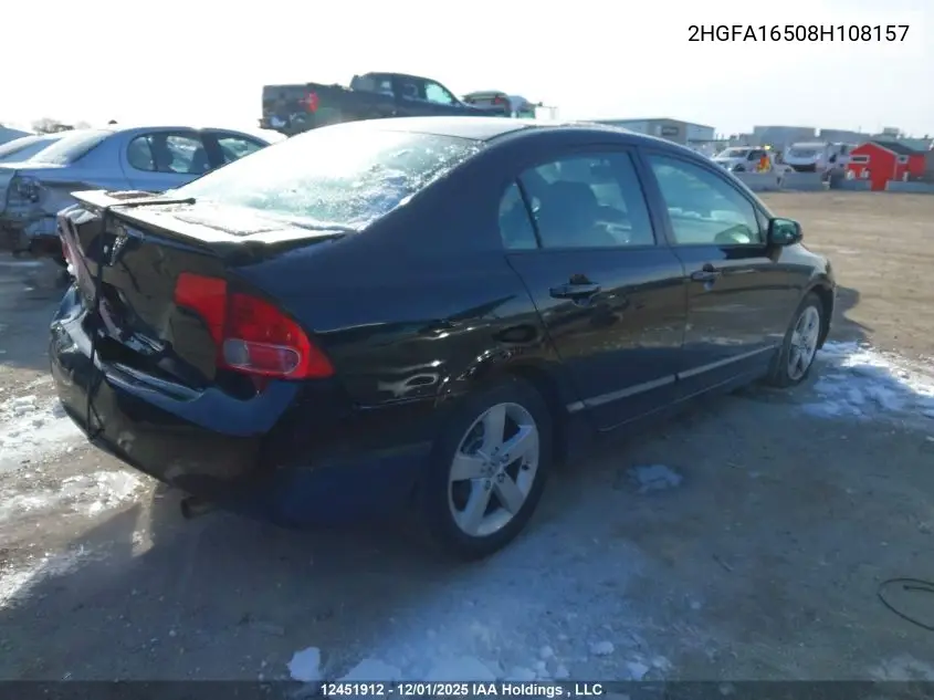 2HGFA16508H108157 2008 Honda Civic Lx