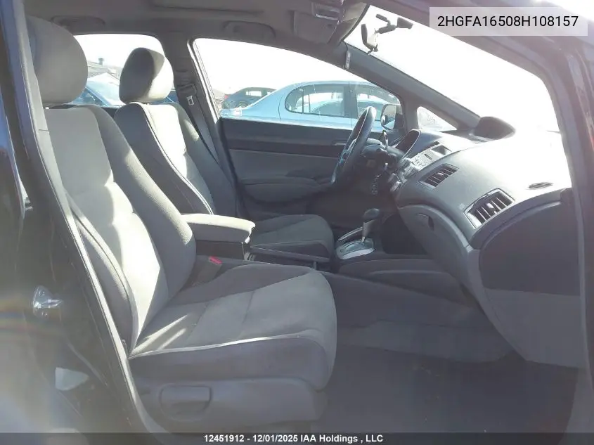 2HGFA16508H108157 2008 Honda Civic Lx