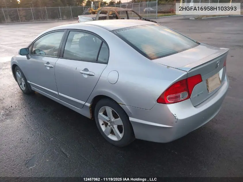 2HGFA16958H103393 2008 Honda Civic Exl