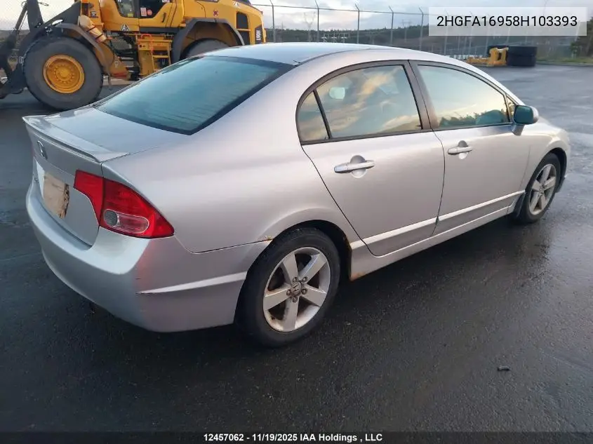 2HGFA16958H103393 2008 Honda Civic Exl