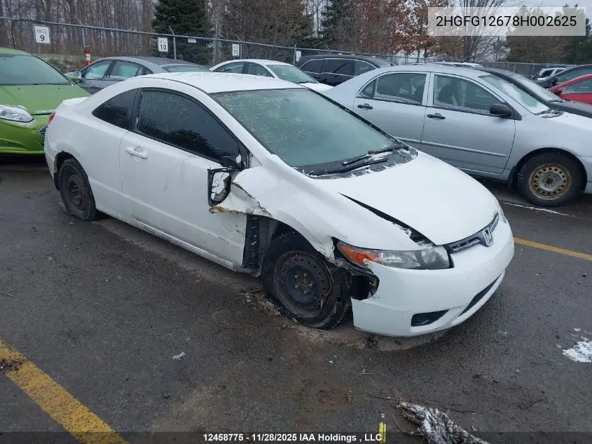 2HGFG12678H002625 2008 Honda Civic