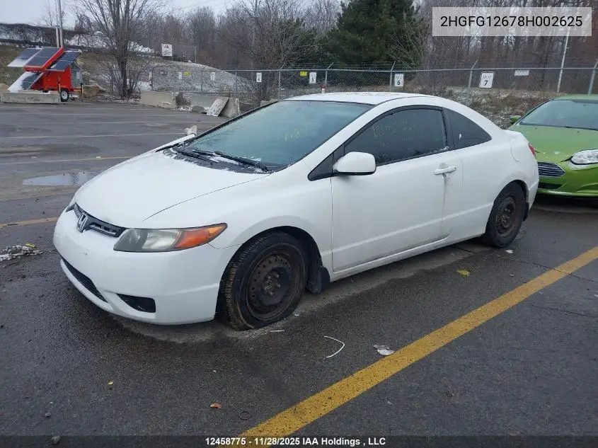 2HGFG12678H002625 2008 Honda Civic