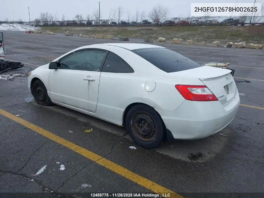 2HGFG12678H002625 2008 Honda Civic