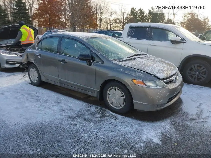 2HGFA16438H119760 2008 Honda Civic Dx-G